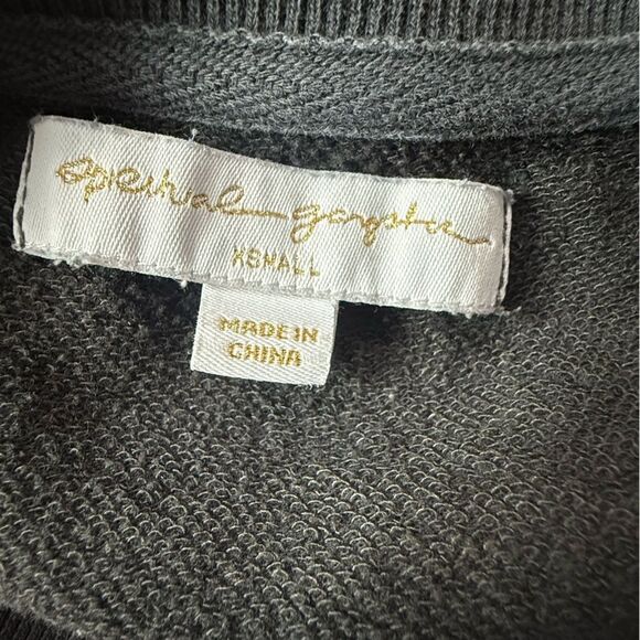 Spiritual Gangster Charcoal Gray & Hot Pink Cropped Sweatshirt - Picture 5 of 5